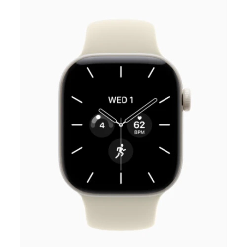 Apple Watch Series 12 42mm Ceramic Жемчужно-белый крупный план корпуса и дисплея