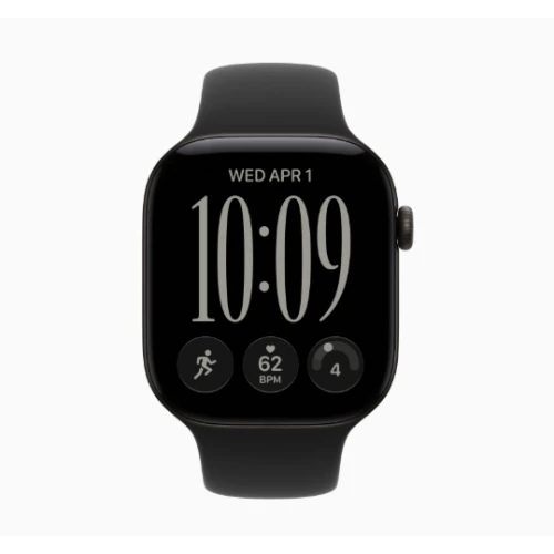 Apple Watch Series 12 46mm Black крупный план корпуса и дисплея