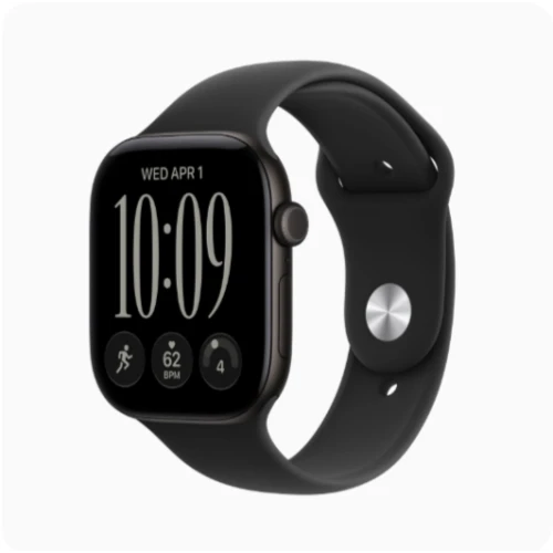 Apple Watch Series 12 GPS 46mm Black с чёрным ремешком Black Sport Band