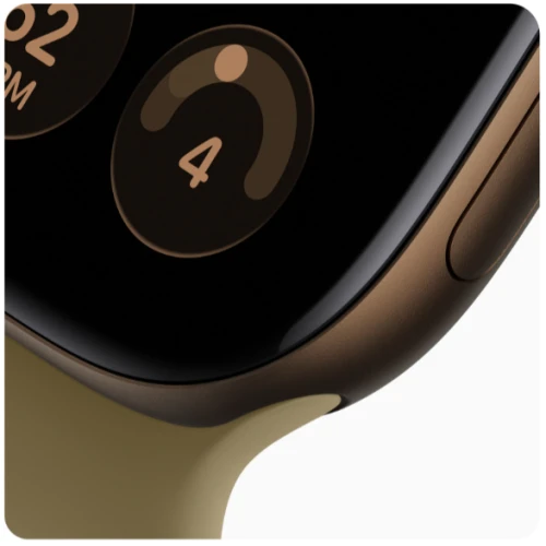 Apple Watch Series 12 46mm Dark Bronze с ремешком Olive Sport Band вид сбоку