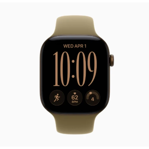 Apple Watch Series 12 46mm Dark Bronze крупный план корпуса и дисплея