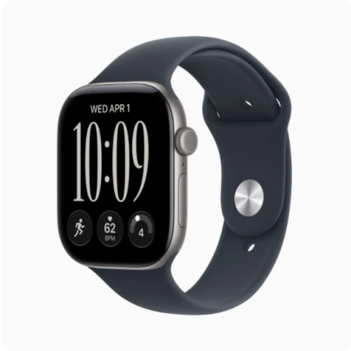 Apple Watch Series 12 GPS 46mm Space Gray с ремешком Navy Blue Sport Band