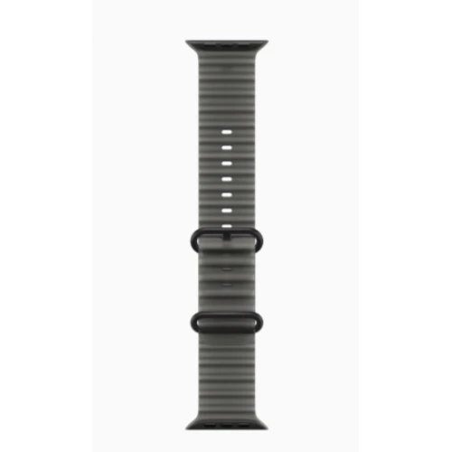 Apple Watch Ultra 4 49mm Чёрный титан с чёрным Ocean Band вид сбоку