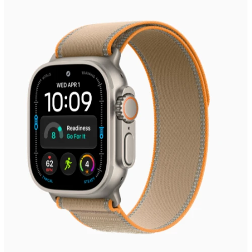 Apple Watch Ultra 4 49mm Натуральный титан с песочным Trail Loop